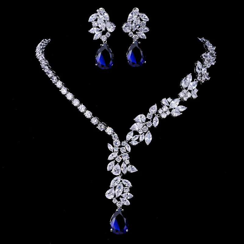 Unique Design Choker Necklace Stud Earrings Jewelry Sets