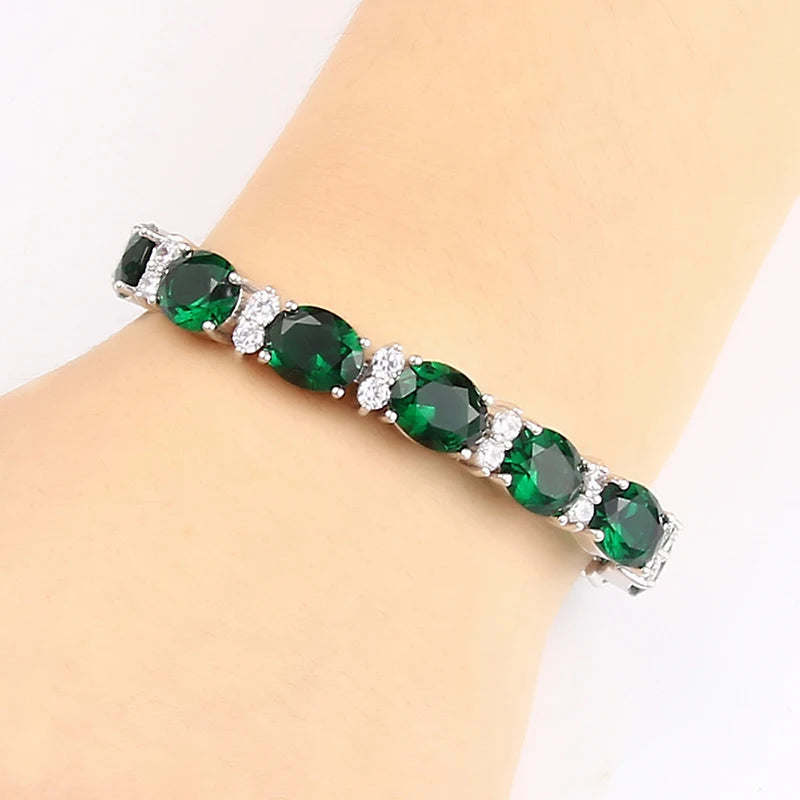 Stunning Oval Shape CZ Stone Bracelet