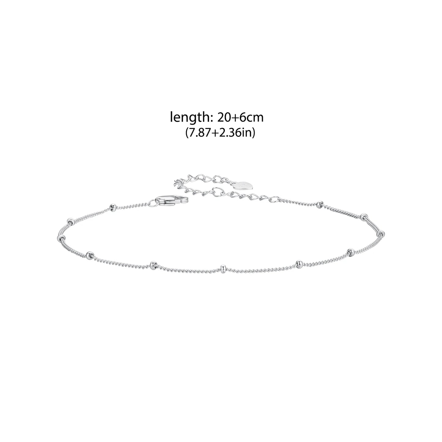 Charming 925 Sterling Silver Turtle Shell Beach Anklet