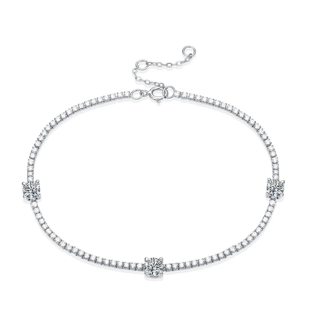Timeless 925 Sterling Silver Moissanite Bracelet