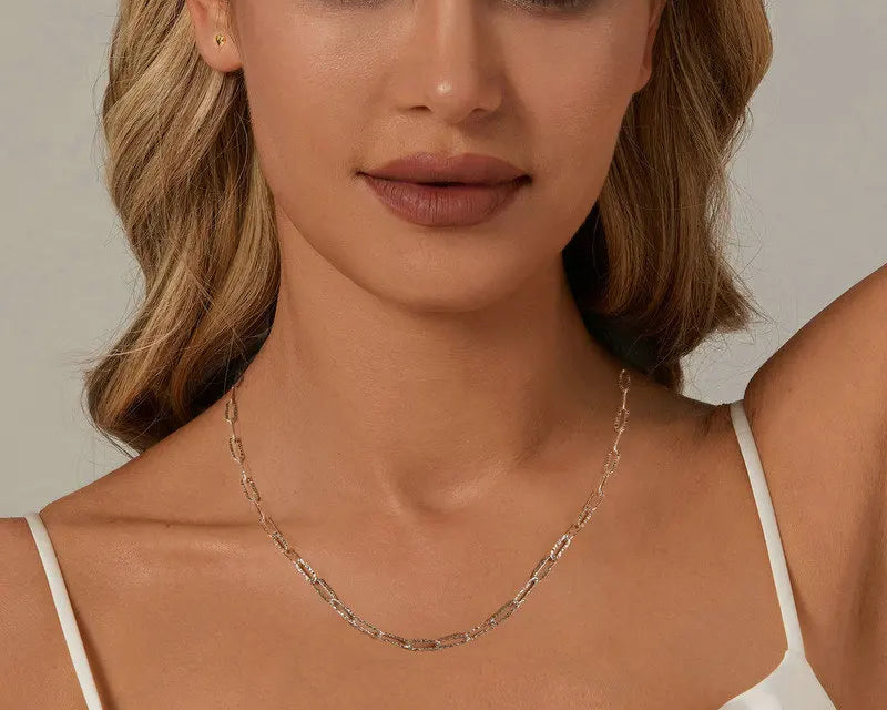 Chic 925 Sterling Silver Stackable Cuban Link Necklace