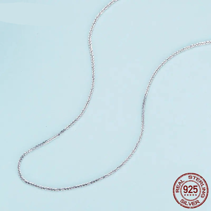 Chic 925 Sterling Silver Stackable Cuban Link Necklace