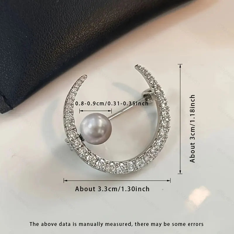Elegant Pearl Pin 8-9mm Freshwater Brooch