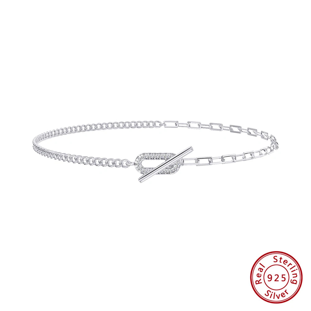 Fashion 14K Gold Paperclip Chain Anklets