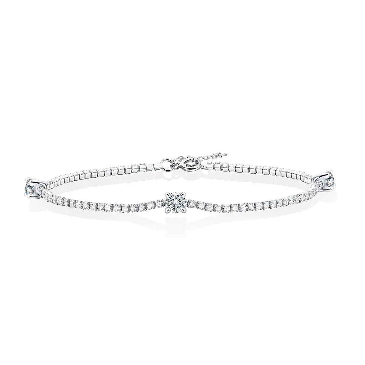 Timeless 925 Sterling Silver Moissanite Bracelet