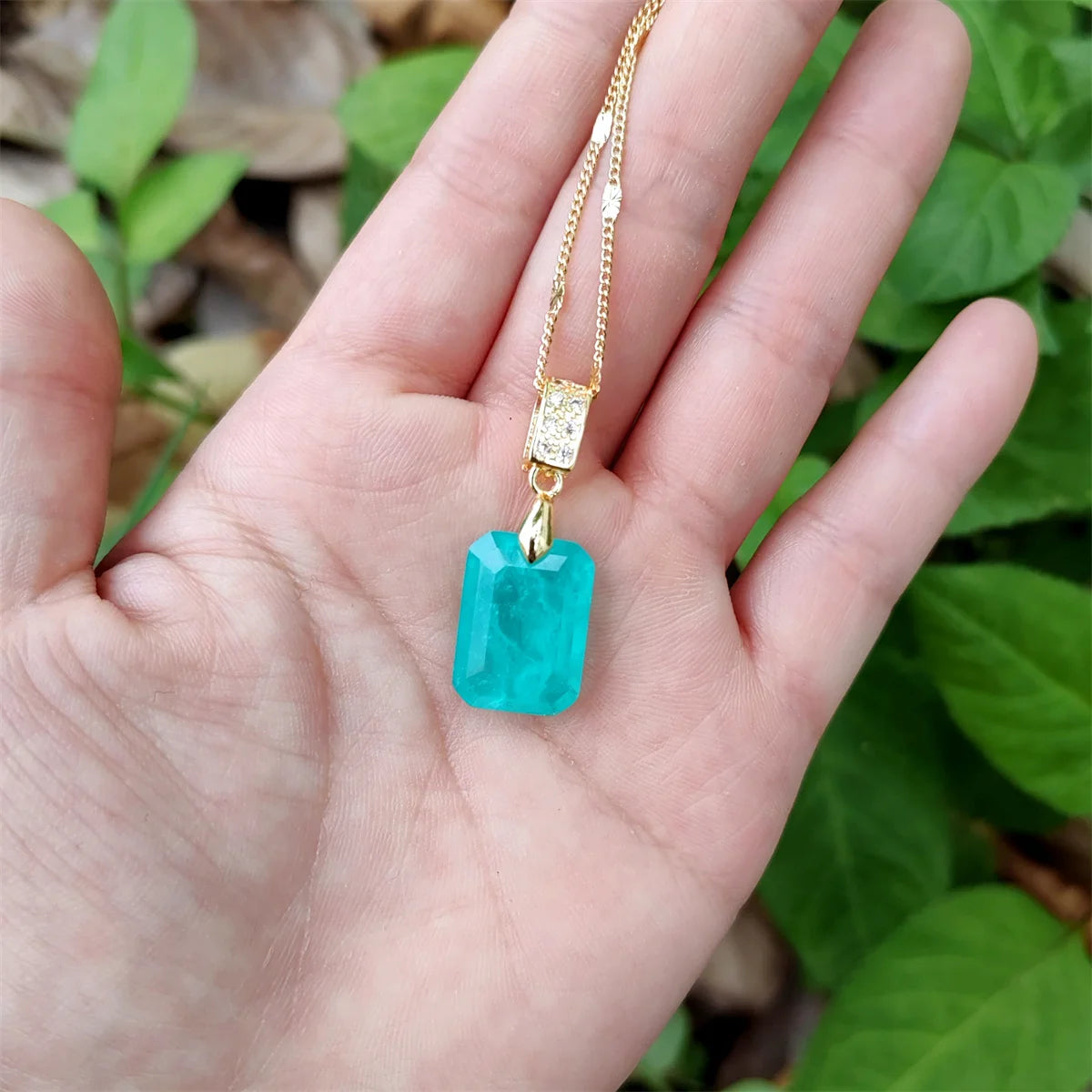 Elegant natural crystal gemstone three-piece set
