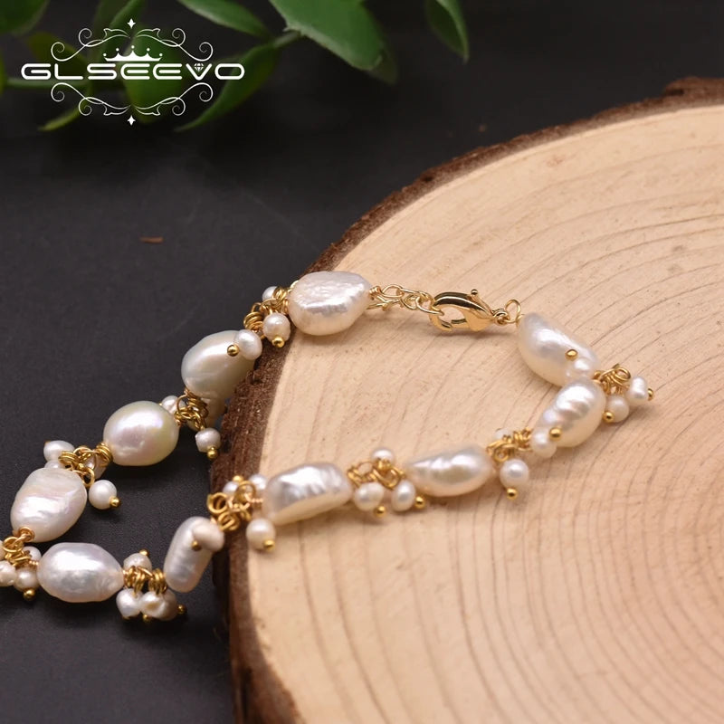 Classic Natural Pearls Adjustable Strand Bracelets