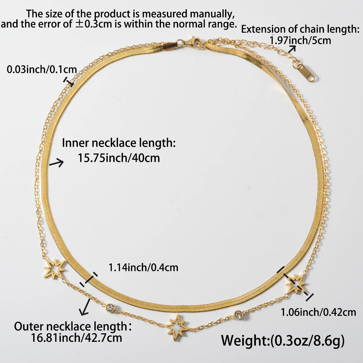 Chic Layered Gold Pendant Necklace