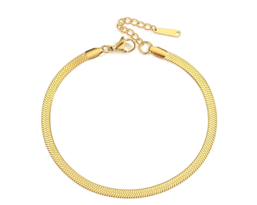 Timeless Stainless Steel Not Allergic Snake Chain Anklet