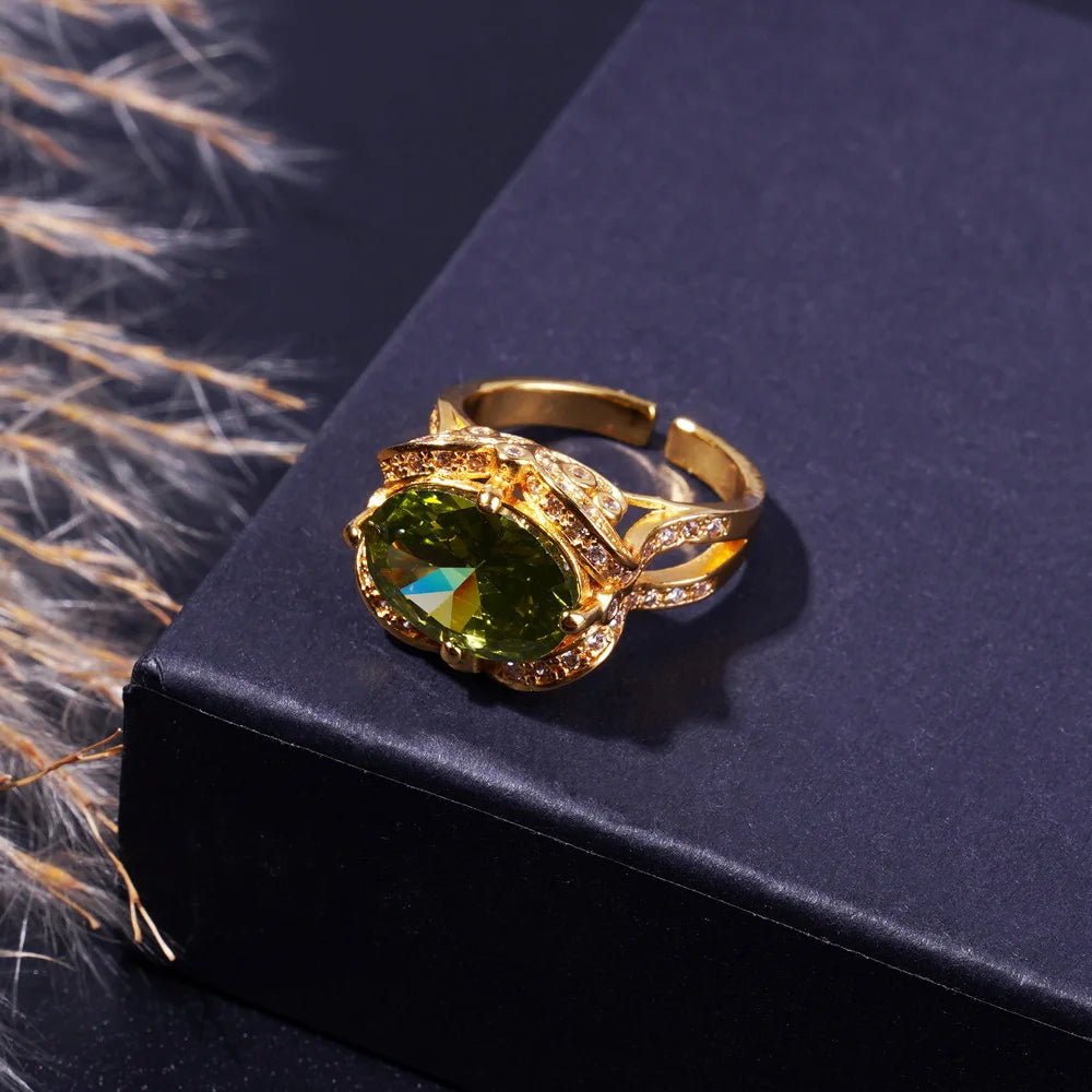 Elegant And Sparkling 18K Gold-Plated Jewelry Set
