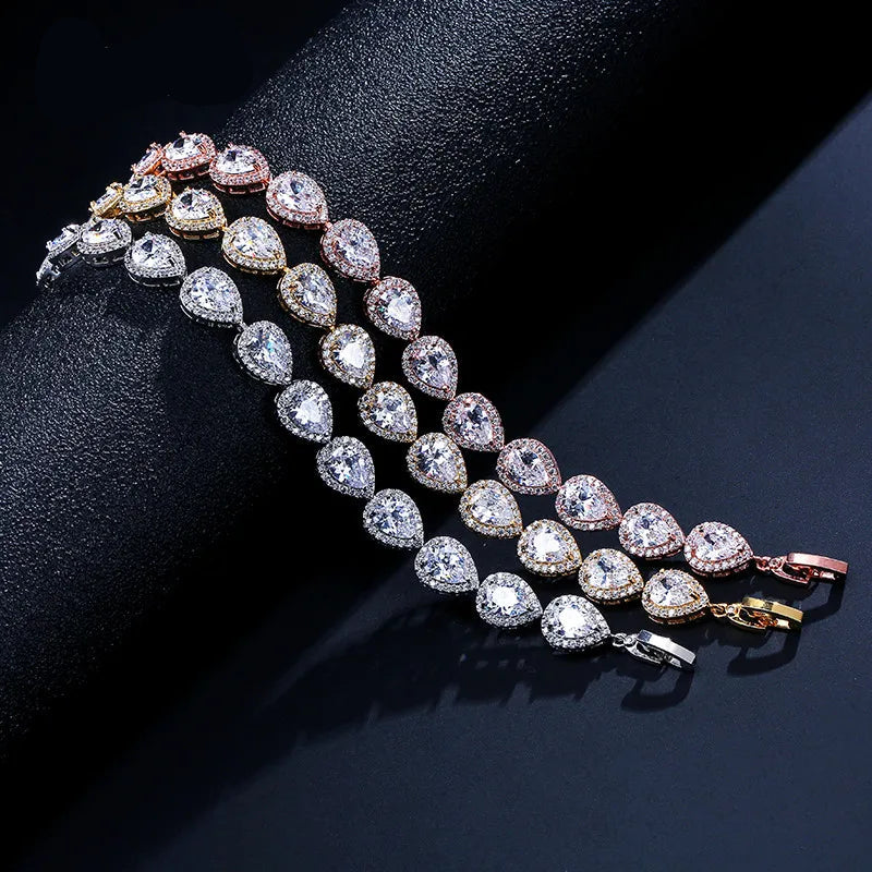 Luxury Water Drop Zirconia Bracelets
