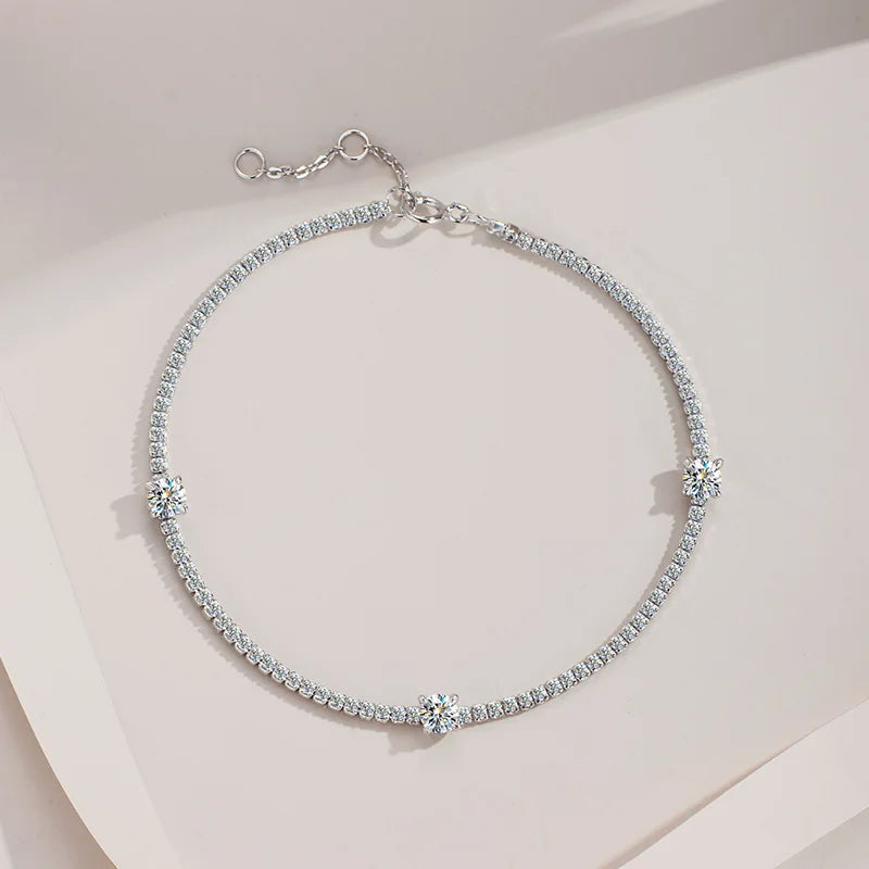Timeless 925 Sterling Silver Moissanite Bracelet