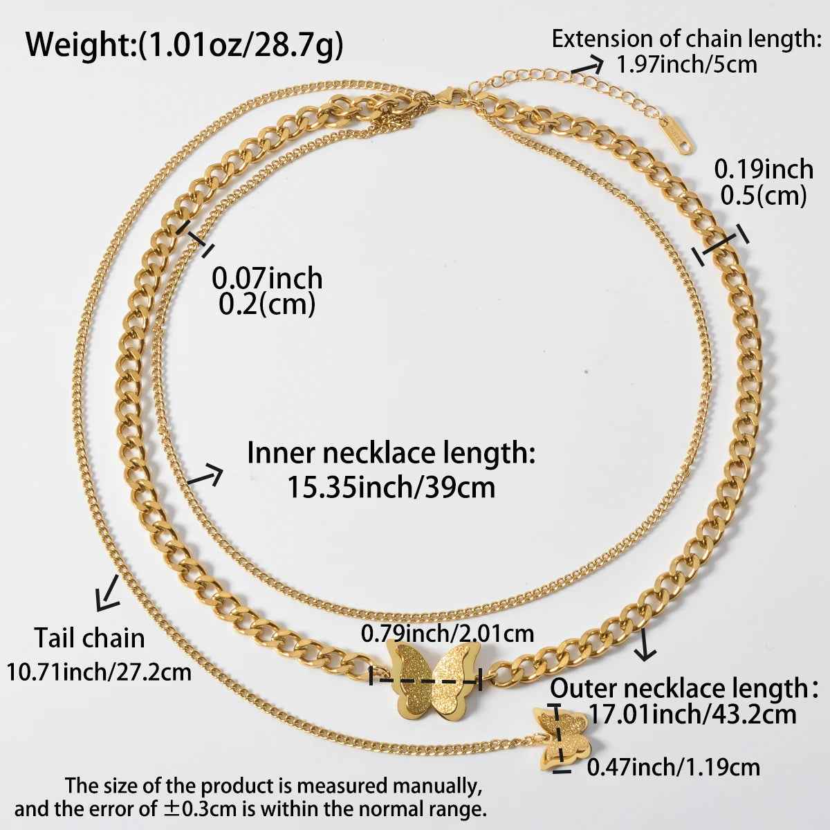 Chic Layered Gold Pendant Necklace