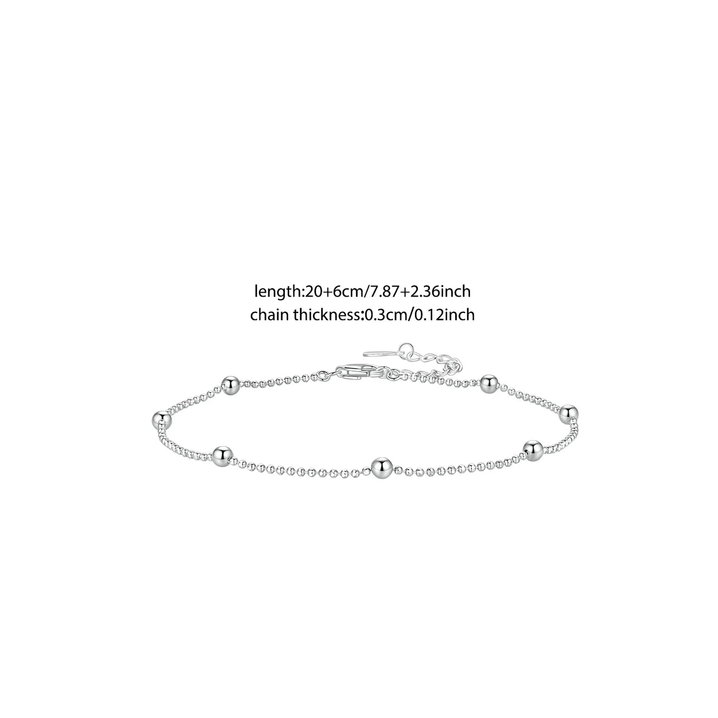 Charming 925 Sterling Silver Turtle Shell Beach Anklet