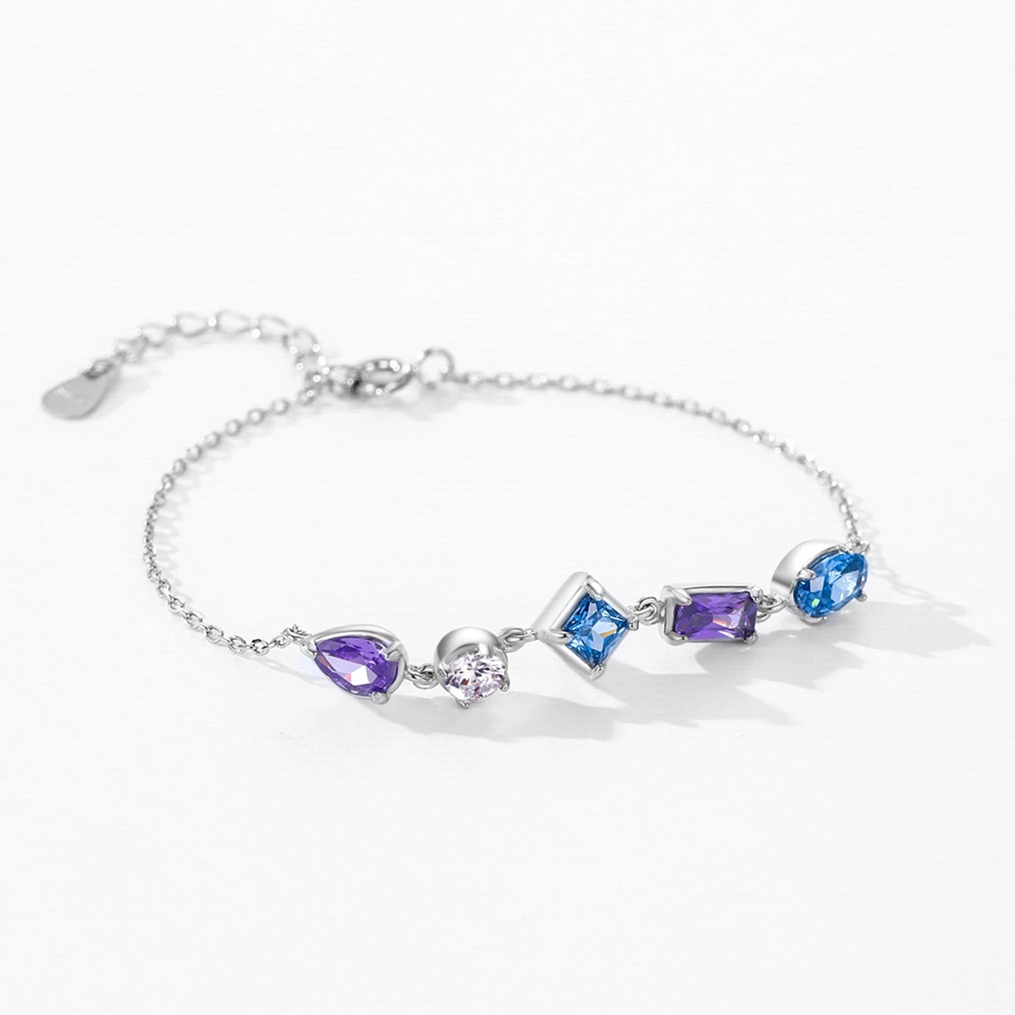 Luxury 925 Sterling Silver Zircon Chain Bracelet