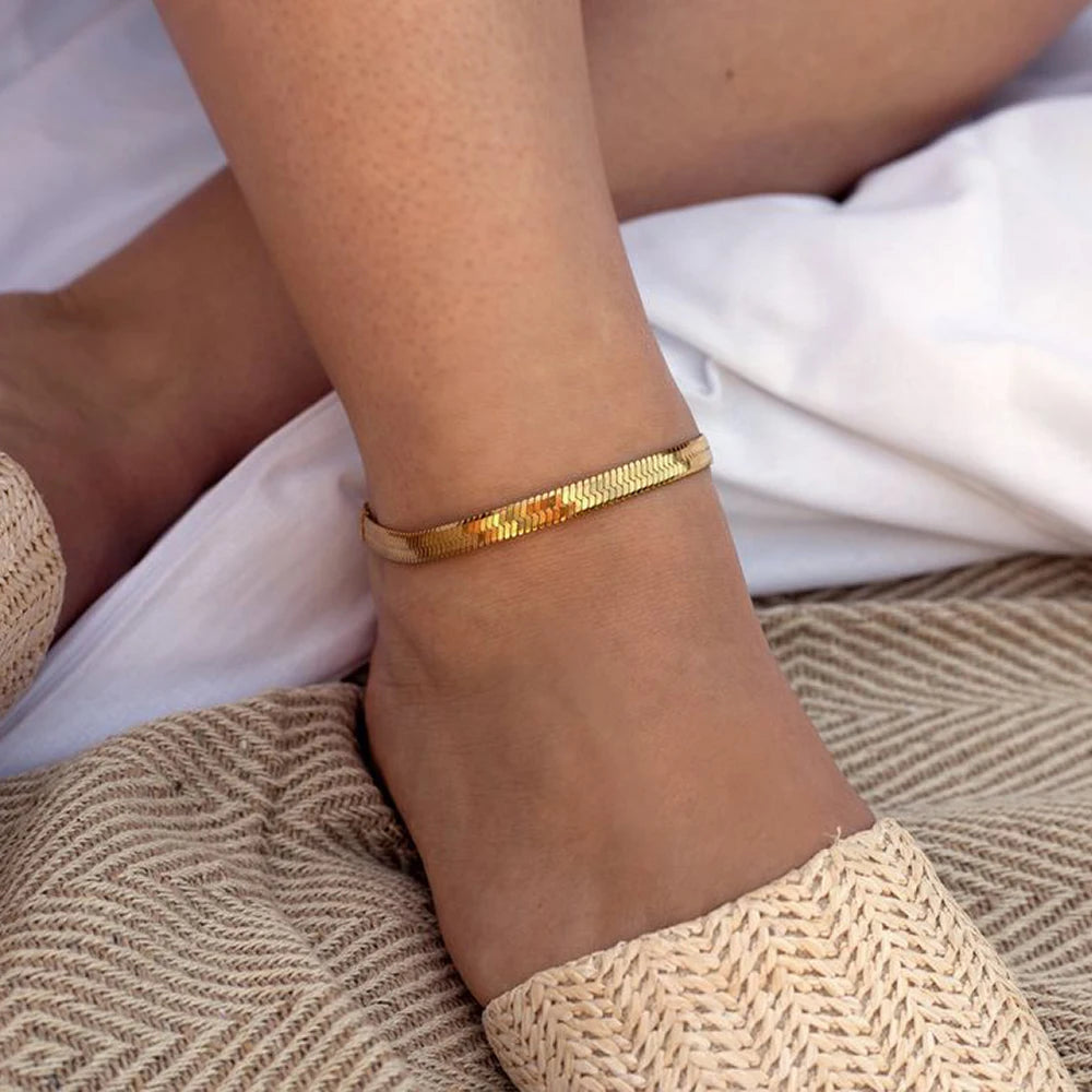 Timeless Stainless Steel Not Allergic Snake Chain Anklet