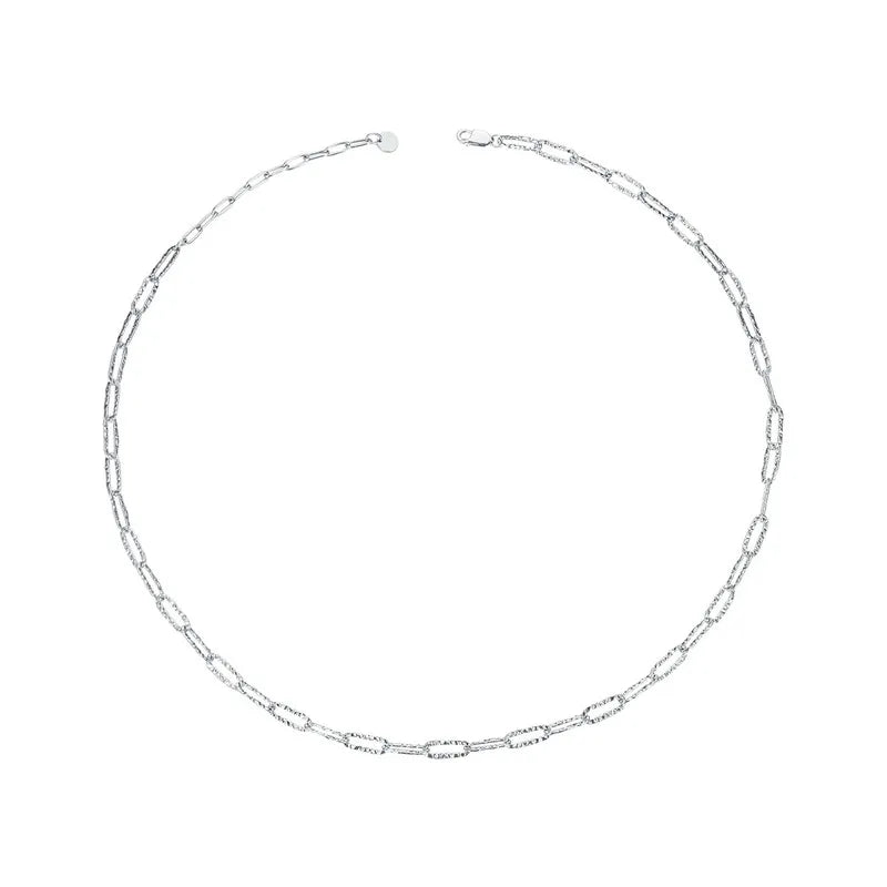 Chic 925 Sterling Silver Stackable Cuban Link Necklace