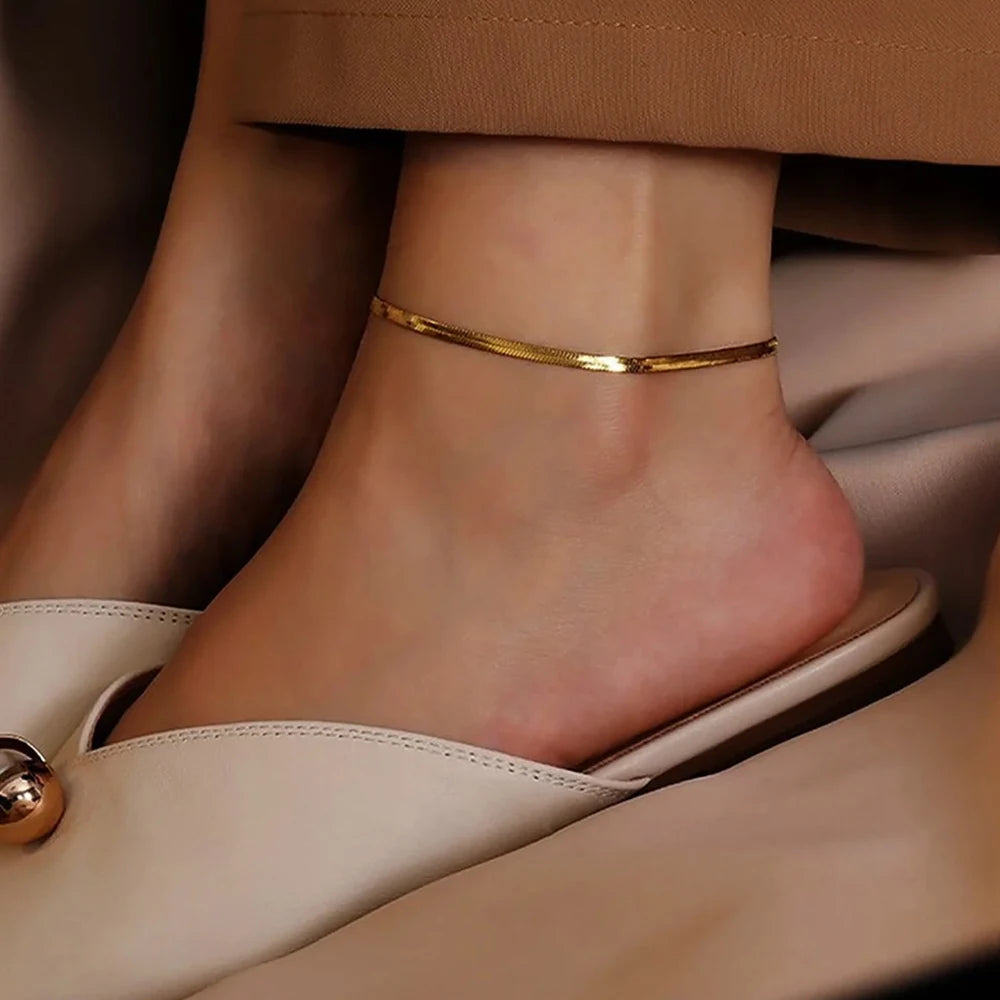 Timeless Stainless Steel Not Allergic Snake Chain Anklet