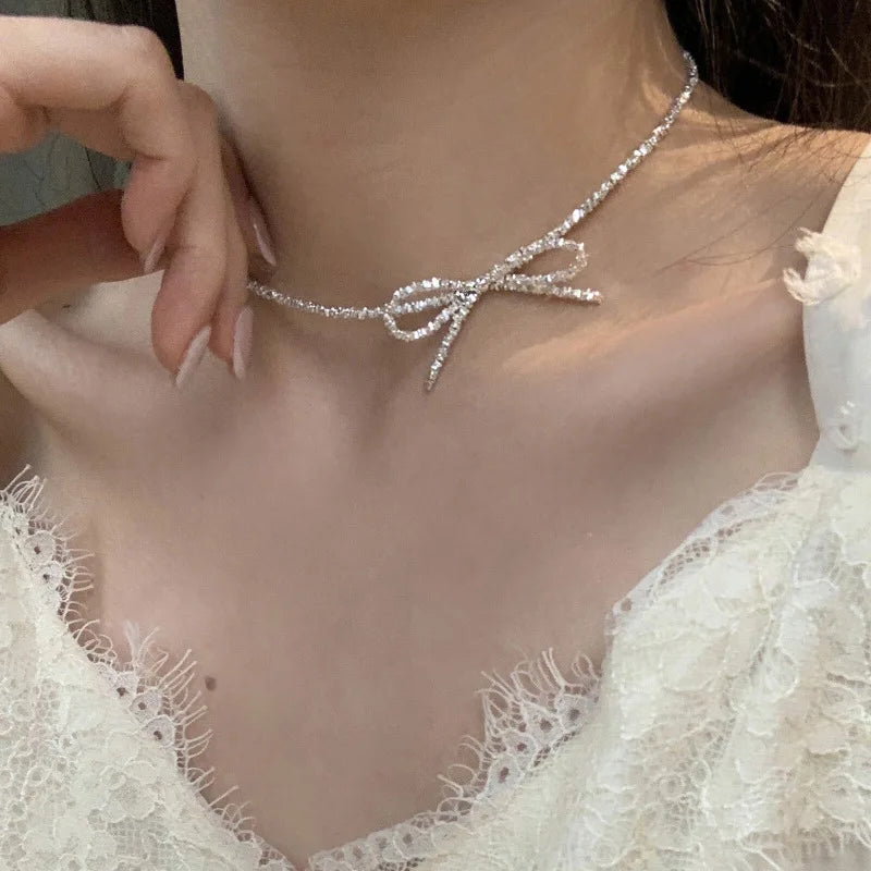 Elegant 925 Sterling Silver Bowknot Anklet