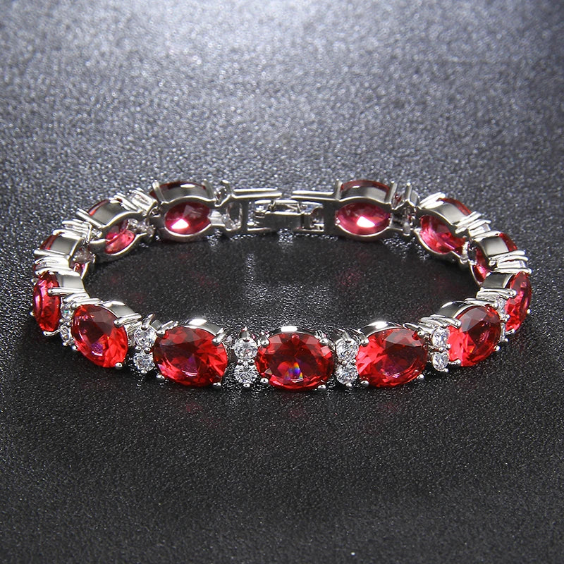 Stunning Oval Shape CZ Stone Bracelet