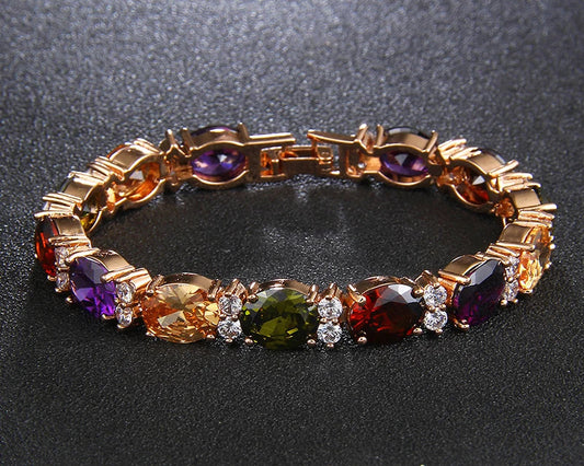 Stunning Oval Shape CZ Stone Bracelet
