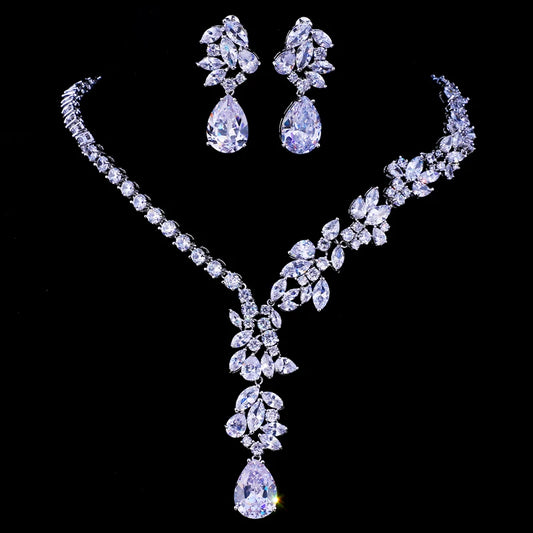 Unique Design Choker Necklace Stud Earrings Jewelry Sets