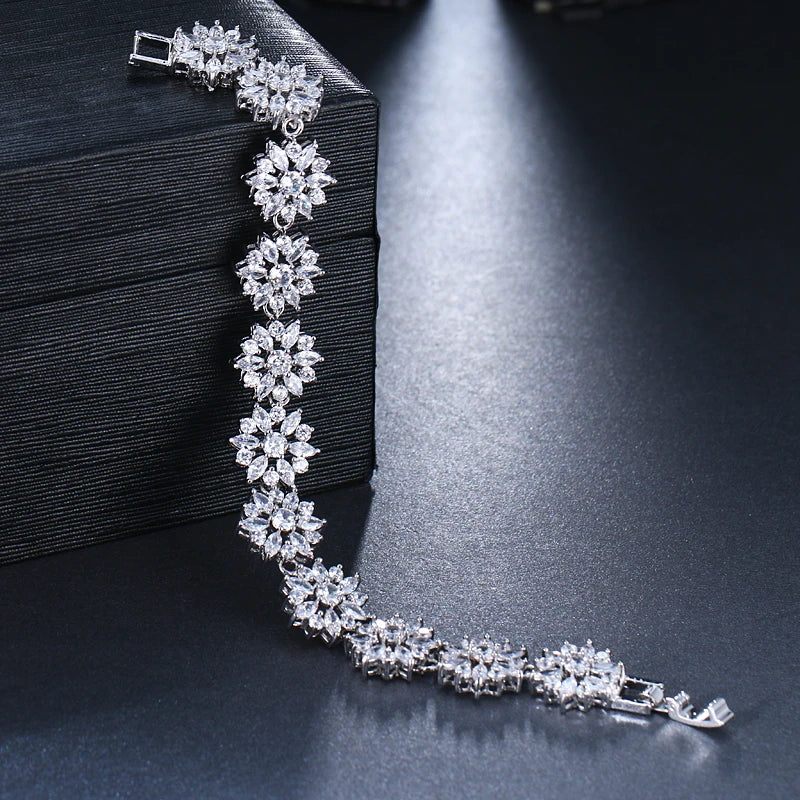 Brilliant Micro Paved Tiny CZ Crystal Bracelet