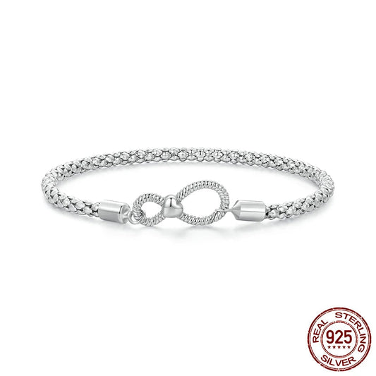 Timeless 925 Sterling Silver Platinum Plated Bracelet
