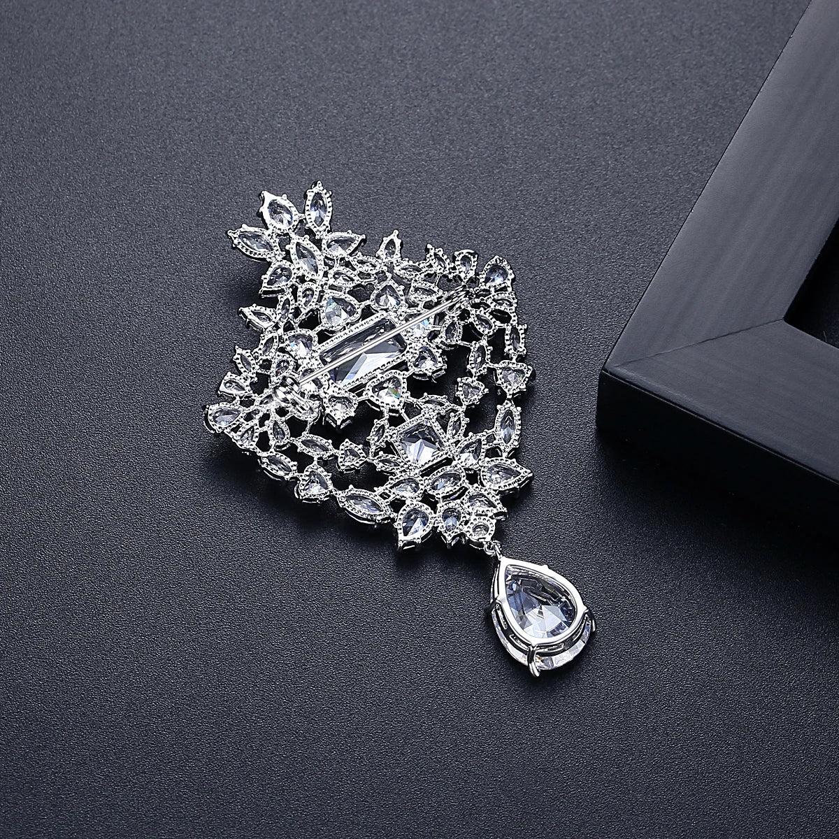 Exquisite Cubic Zircon Bouquet Brooch