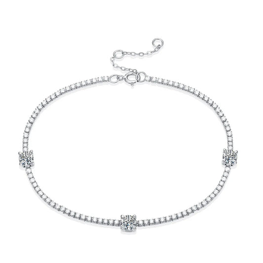 Timeless 925 Sterling Silver Moissanite Bracelet
