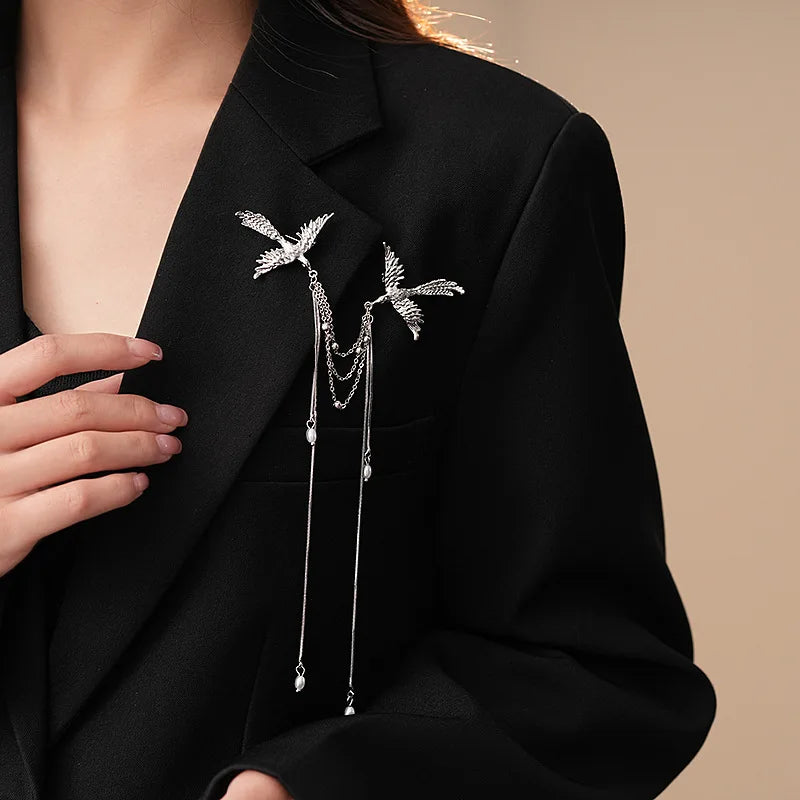 Delicate Long Fringe Brooches