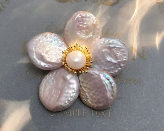 Vintage Natural Pearl Brooche