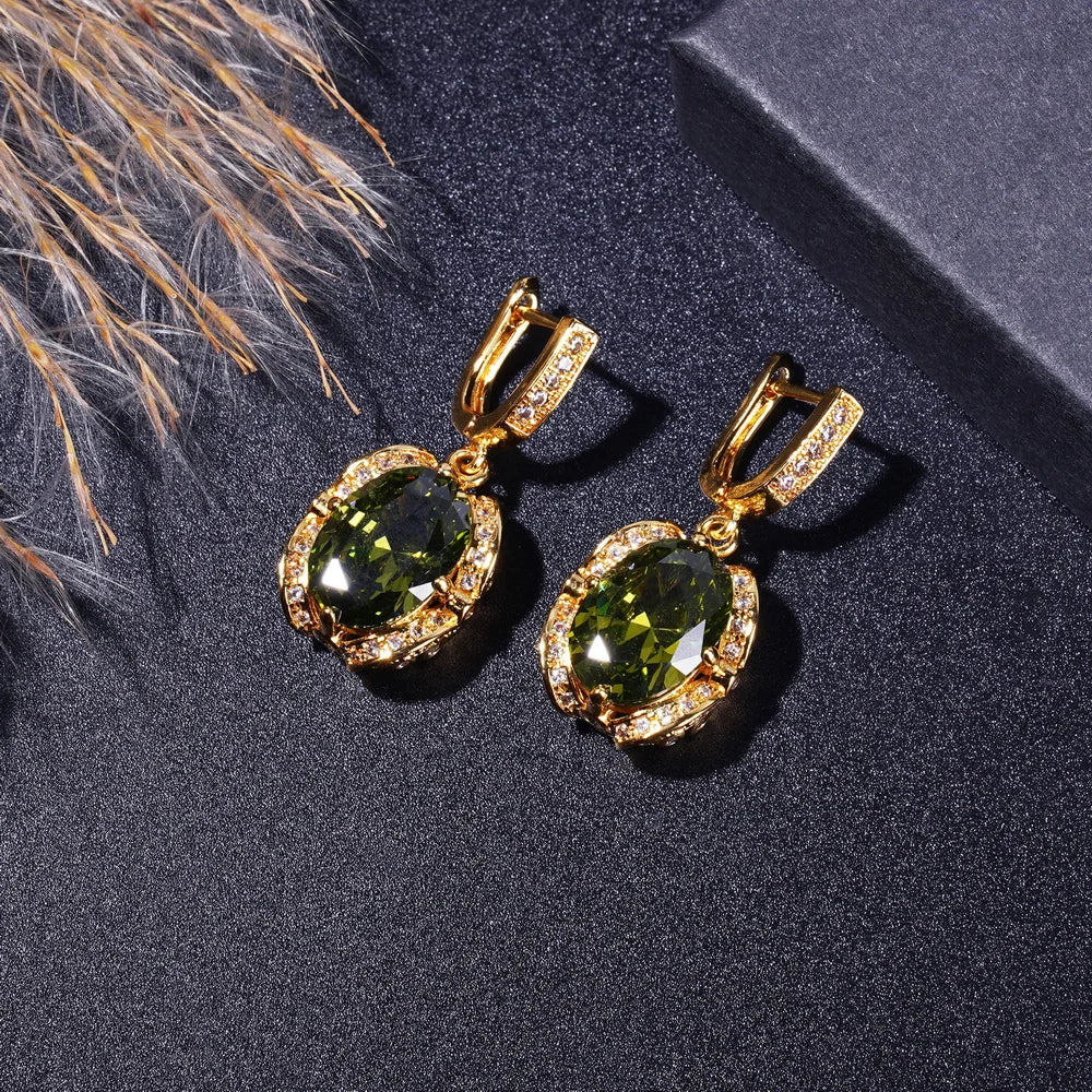 Elegant And Sparkling 18K Gold-Plated Jewelry Set