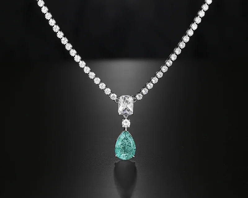 Luxury Exquisite Marquise Cut Cubic Zircon Leaf Necklaces