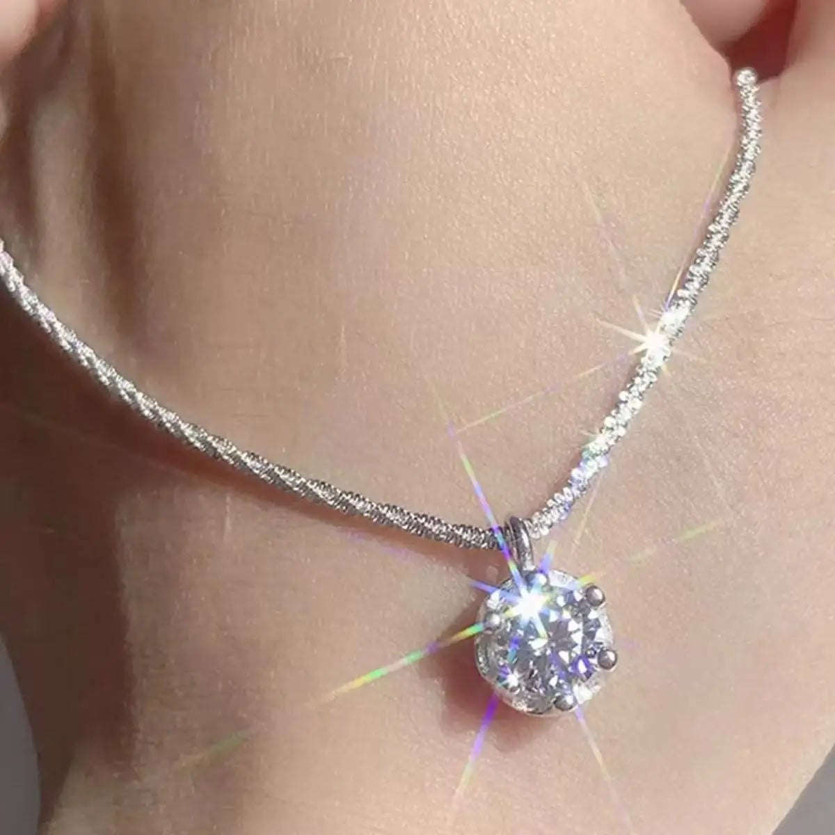 Luxurious TEN CARATS s925 Sterling Silver VVS1 Moissanite Necklace