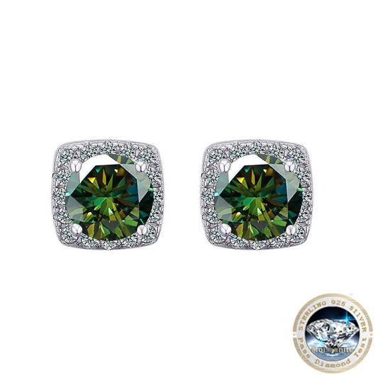 Classic Real Moissanite, S925 Sterling Silver Earrings