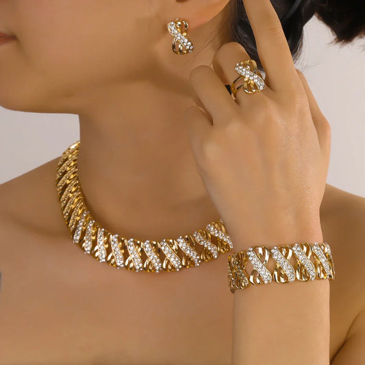 Fashion 18k Gold Plated Jewelry Set