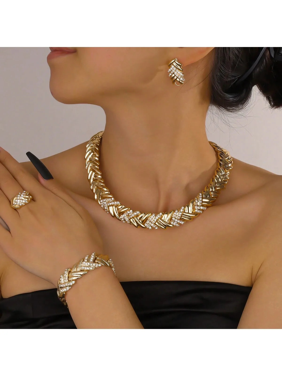 Fashion 18k Gold Plated Jewelry Set
