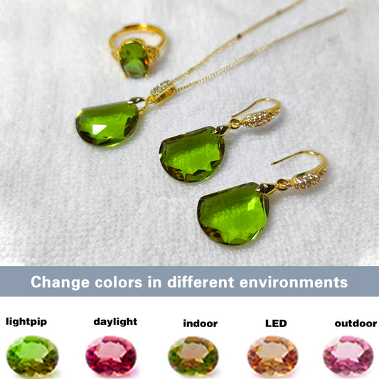 Fashion Simple Pea Shape Jewelry Three-piece Set
