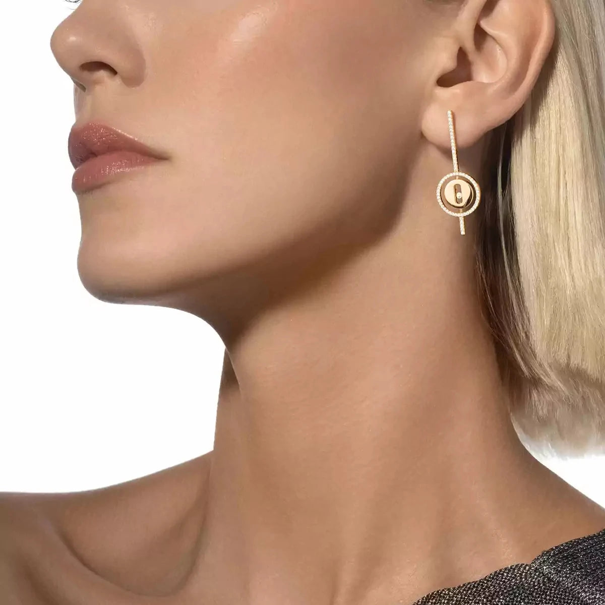 Classic Fashion Round Pendant 925 Silver Earrings