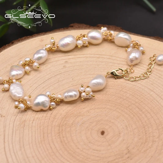 Classic Natural Pearls Adjustable Strand  Bracelets