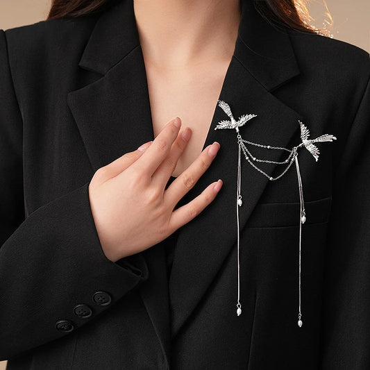 Delicate Long Fringe Brooches