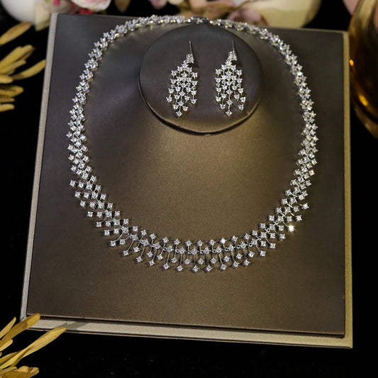 Dazzling CZ Jewelry Set Water Drop