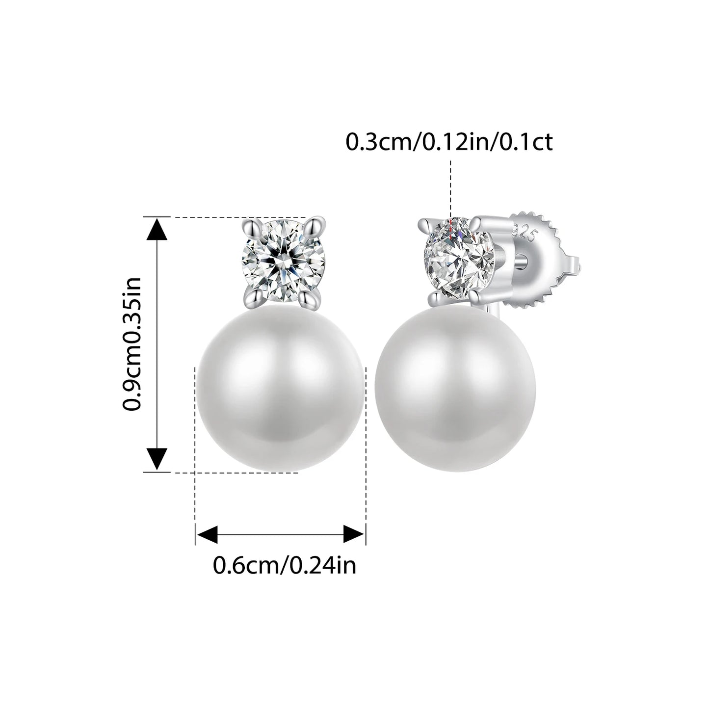 Delicate 1CT Moissanite & Pearl Jewelry Set – 925 Sterling Silver