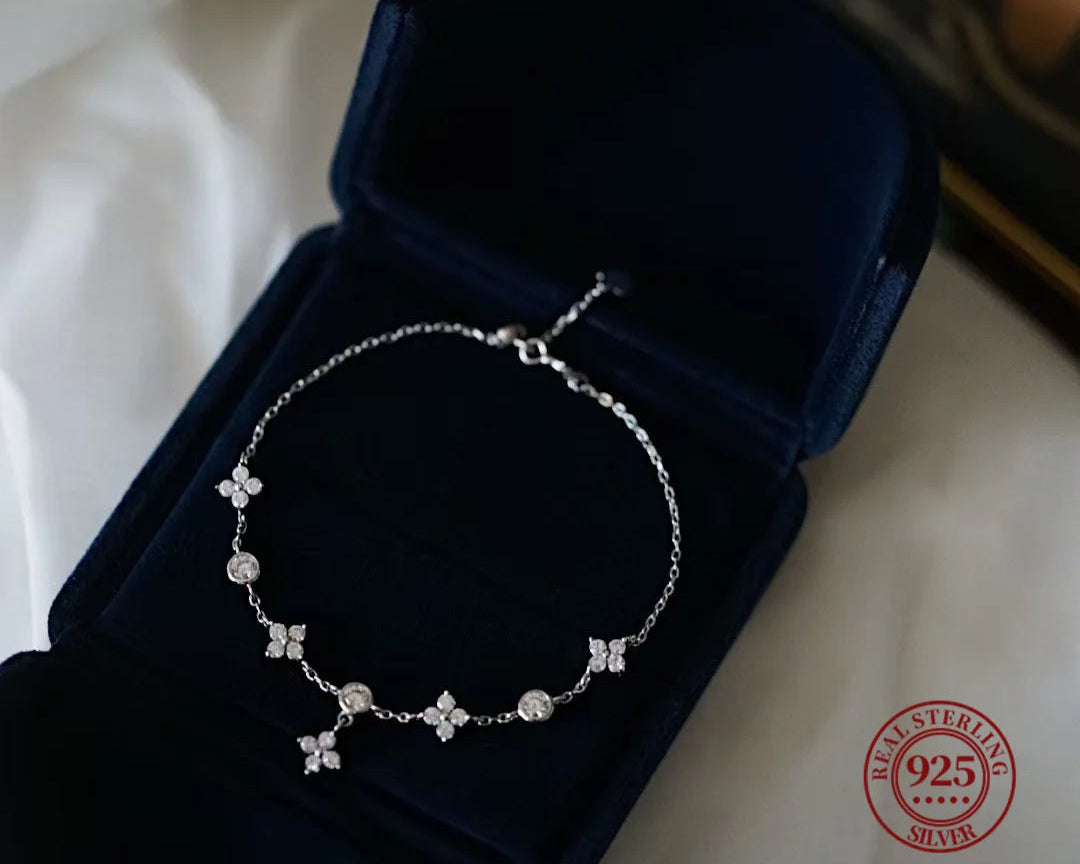 Minimalist S925 Sterling Silver Plated 18k Gold Bracelet
