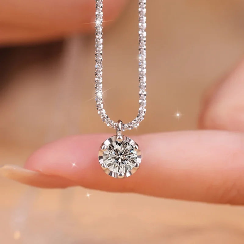 Luxurious TEN CARATS s925 Sterling Silver VVS1 Moissanite Necklace