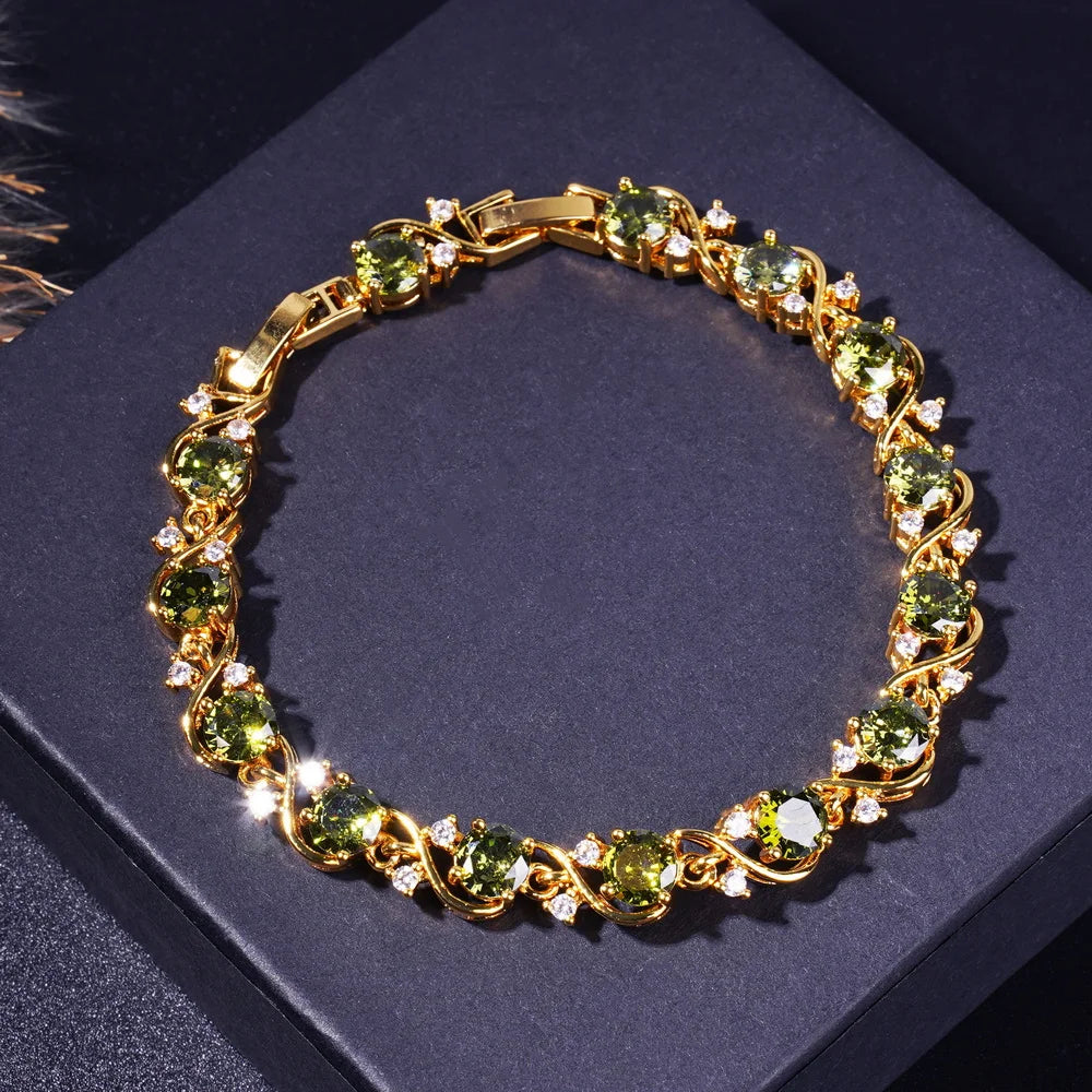 Elegant And Sparkling 18K Gold-Plated Jewelry Set