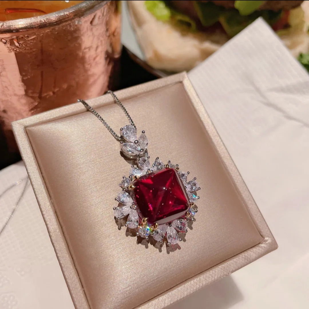 Luxury Pendant Necklace Earrings Set