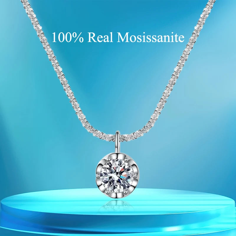 Luxurious TEN CARATS s925 Sterling Silver VVS1 Moissanite Necklace