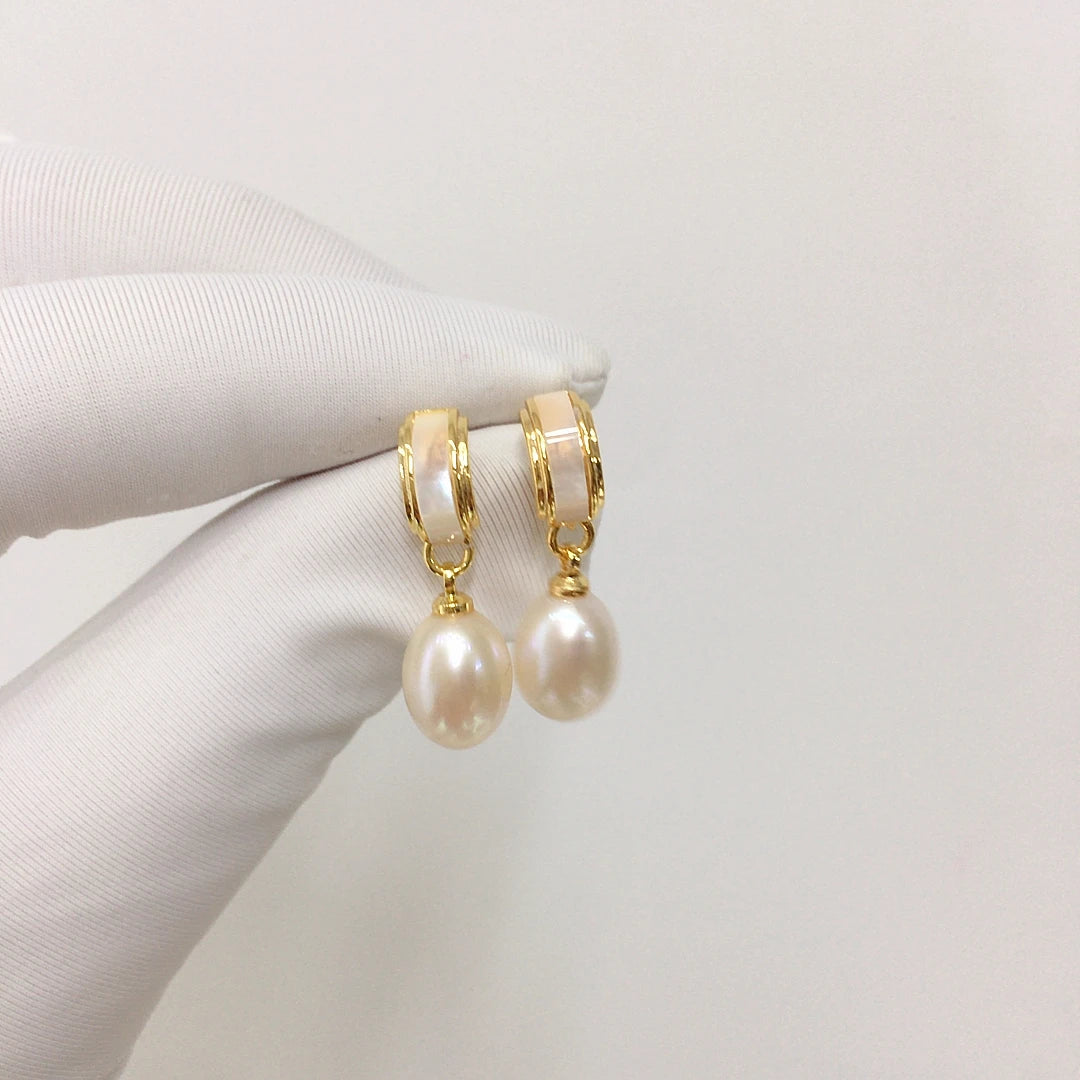 Elegant Waterdrop Shaped Natural Freshwater Pearl Jewelry Set